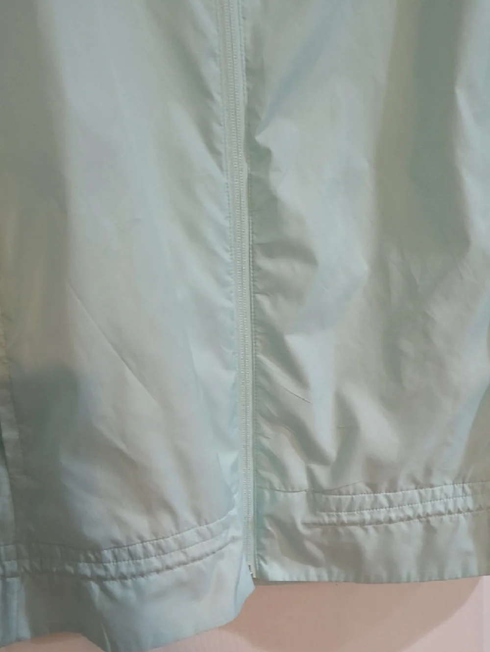 adidas Kids Light Mint Hooded Rain Jacket Size L 16/18